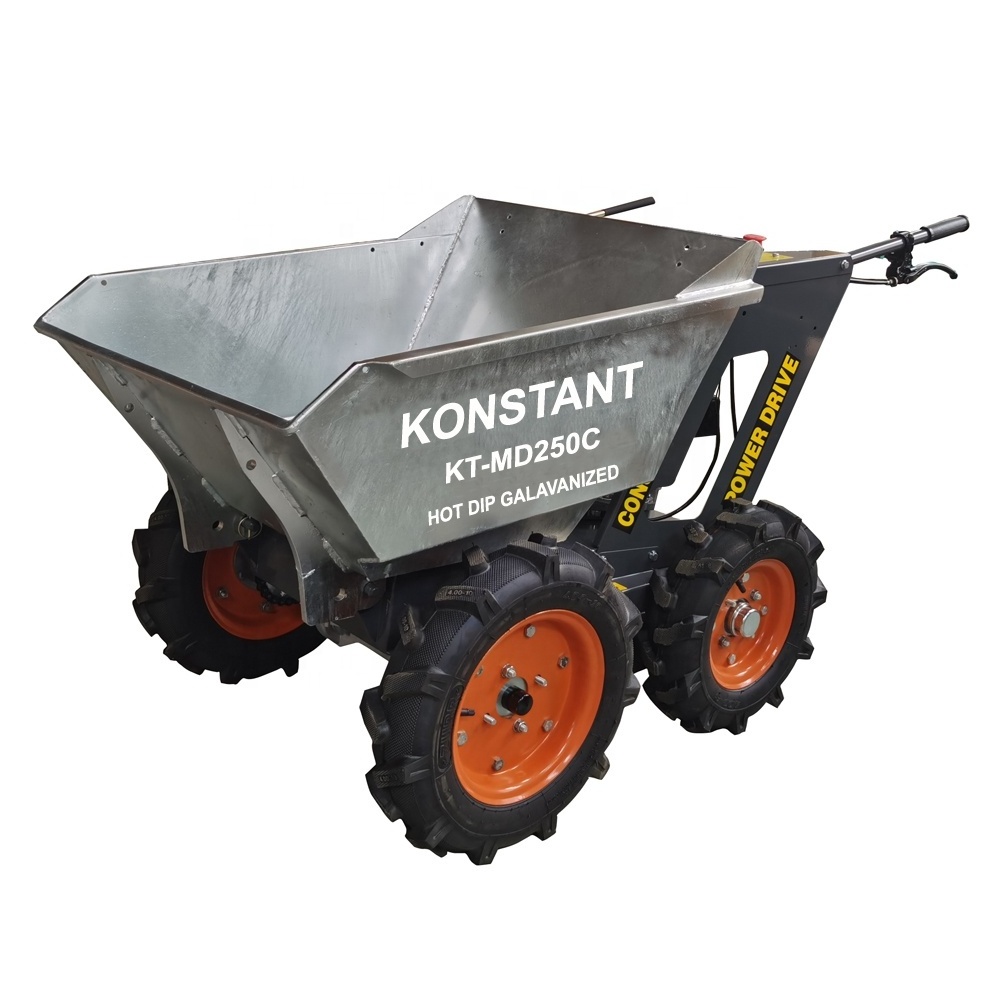 Long Lifetime Mini Dumper 4WD Power barrow Hot Dip Galvanized Small Dumper for Construction Use