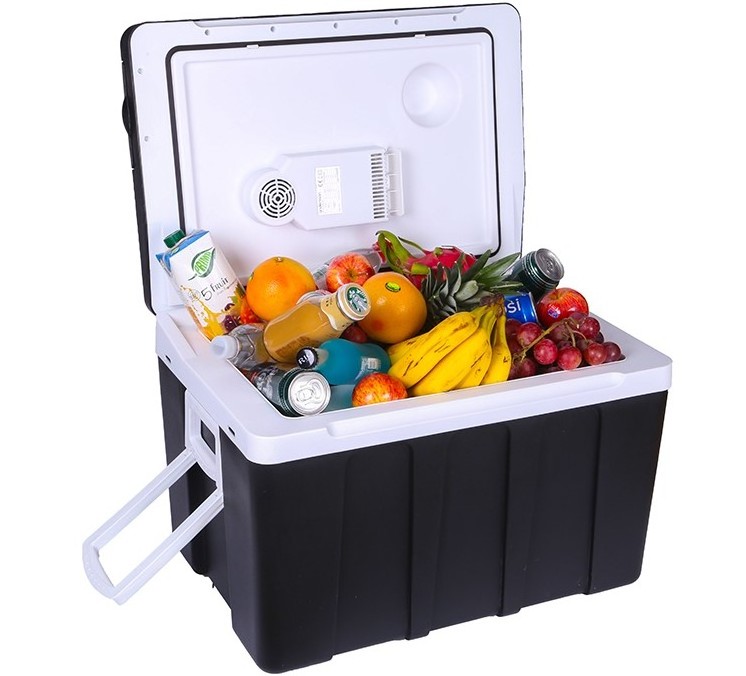 High Performance Products 50L Large Capacity Premium Outdoor Fish cooler box car with Wheels Handle fridge 12v dc and 220v