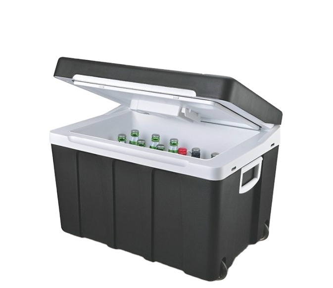 Factory hot sale Cooler Box With Handle and wheels 50L Hard Cooler for Camping Plastic Portable Picnic