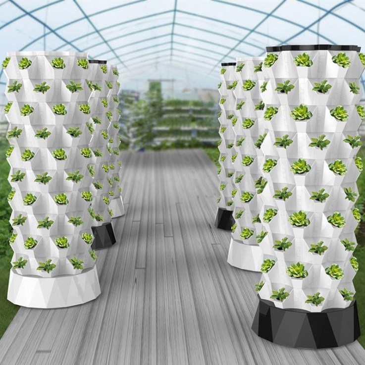 Hot sale Hydroponic vertical planting system Greenhouse growing full kit with pump and growing sponge pineapple tower