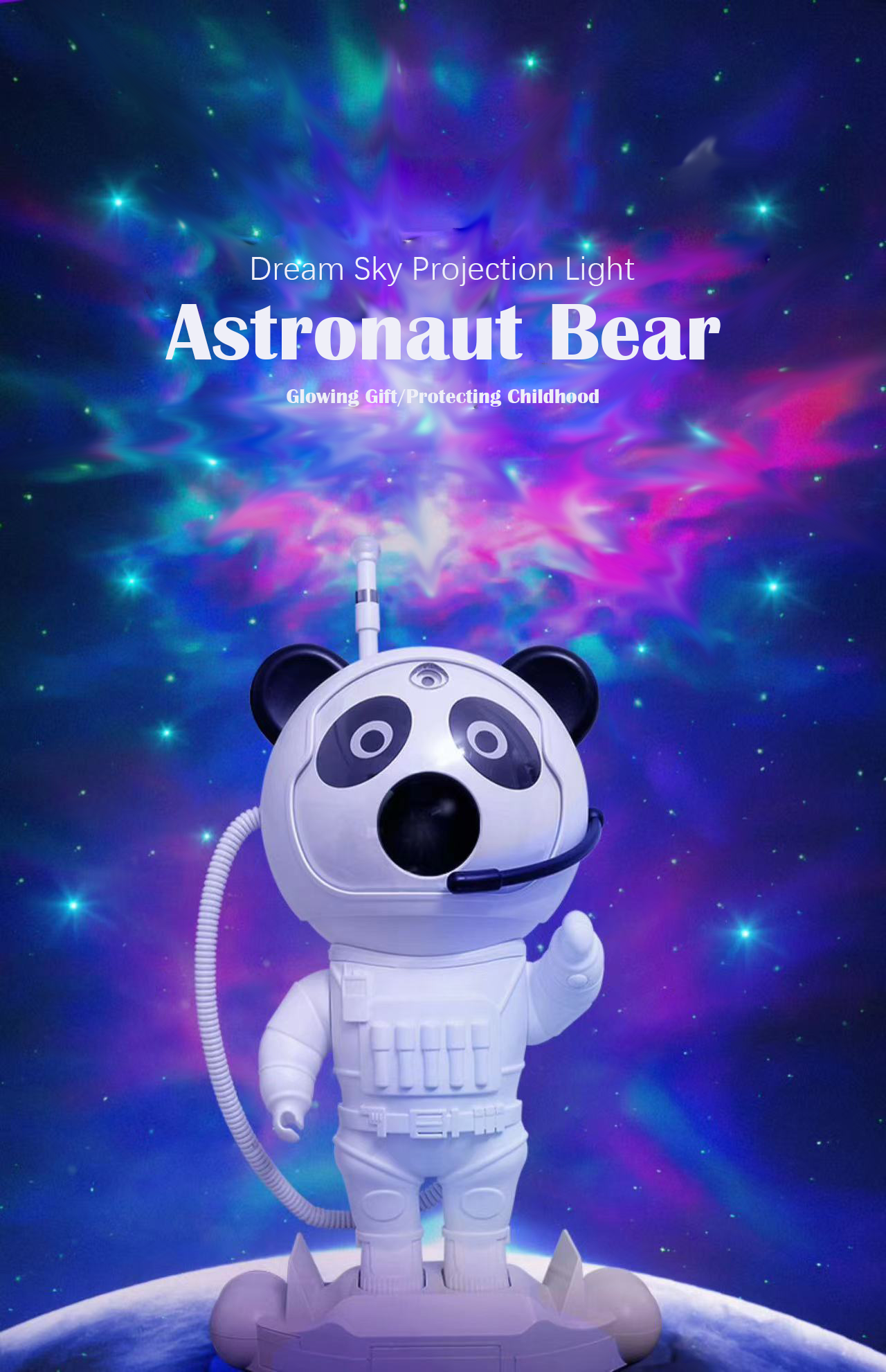 Astronaut bear Star Projector Night Light Space Projector Starry Projection Lamp with Timer Remote and 360 direction