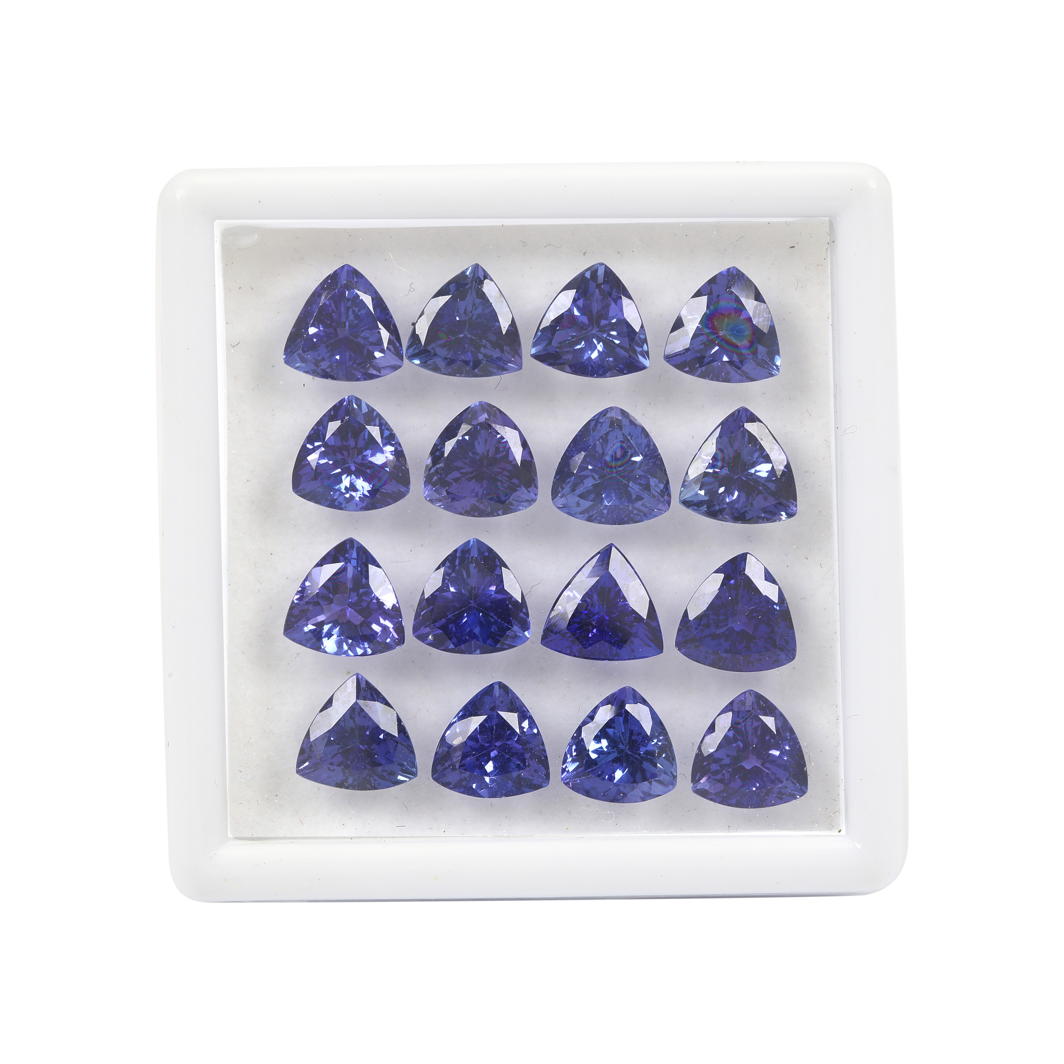 Certified Trillion 8x8mm AAA+ Tanzanite Brilliant Stone Fine Quality Natural Loose Gemstone for making Jewelry