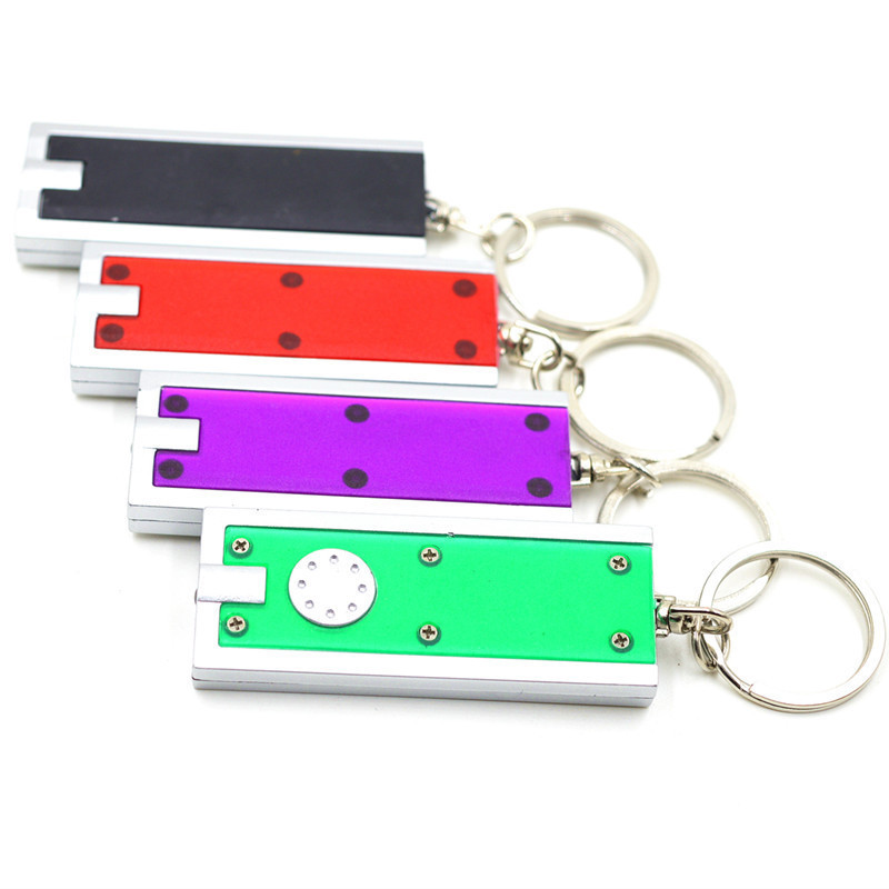 Mini Portable Pocket LED Light Torch Lamp Flashlight Keychain Keyring Promotional Logo LED Flashlight Self Defense Keychain