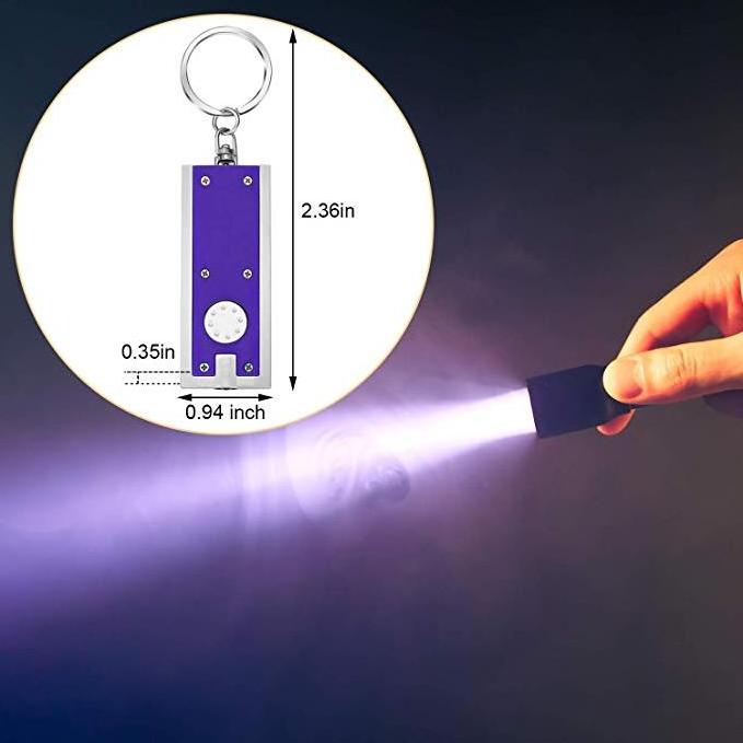 Mini Portable Pocket LED Light Torch Lamp Flashlight Keychain Keyring Promotional Logo LED Flashlight Self Defense Keychain