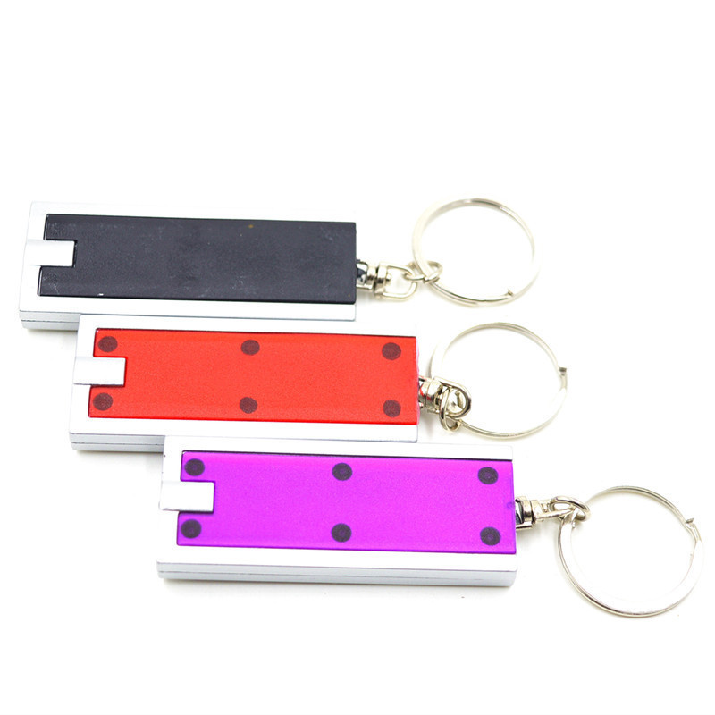 Mini Portable Pocket LED Light Torch Lamp Flashlight Keychain Keyring Promotional Logo LED Flashlight Self Defense Keychain