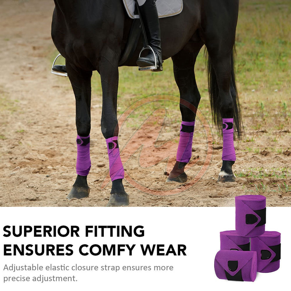 Horse Riding products Professional Manufacturer Horse Riding Products Custom Polo Wraps Fleece leg Protector fleece bandage