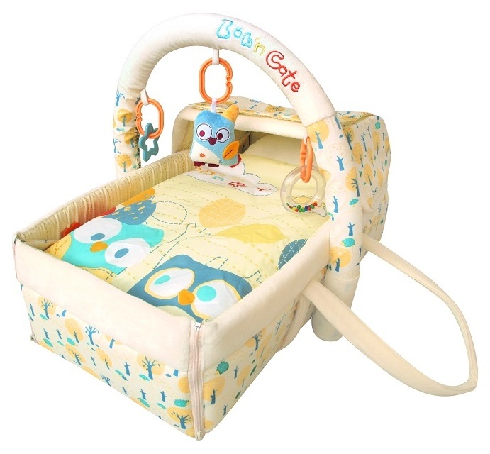 China Factory Light Printing Dodo N Kiki Extendable Moses Basket Kids' Cribs For New Born With Toy Bar