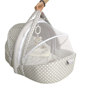 Promotion Light Candy Bear Travel Tent Funny Newborn Baby Moses Basket With Pillow And Mattress