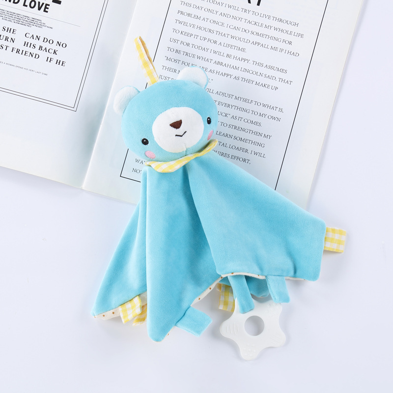 Wholesale Promotion 2021 Appease Animal Plush Head Towel Comforter Baby Security Blanket