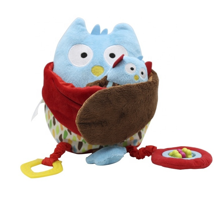 Miniminy  infant soothing  sensory doll stuffed owl animal plush pacify sleeping toy for baby