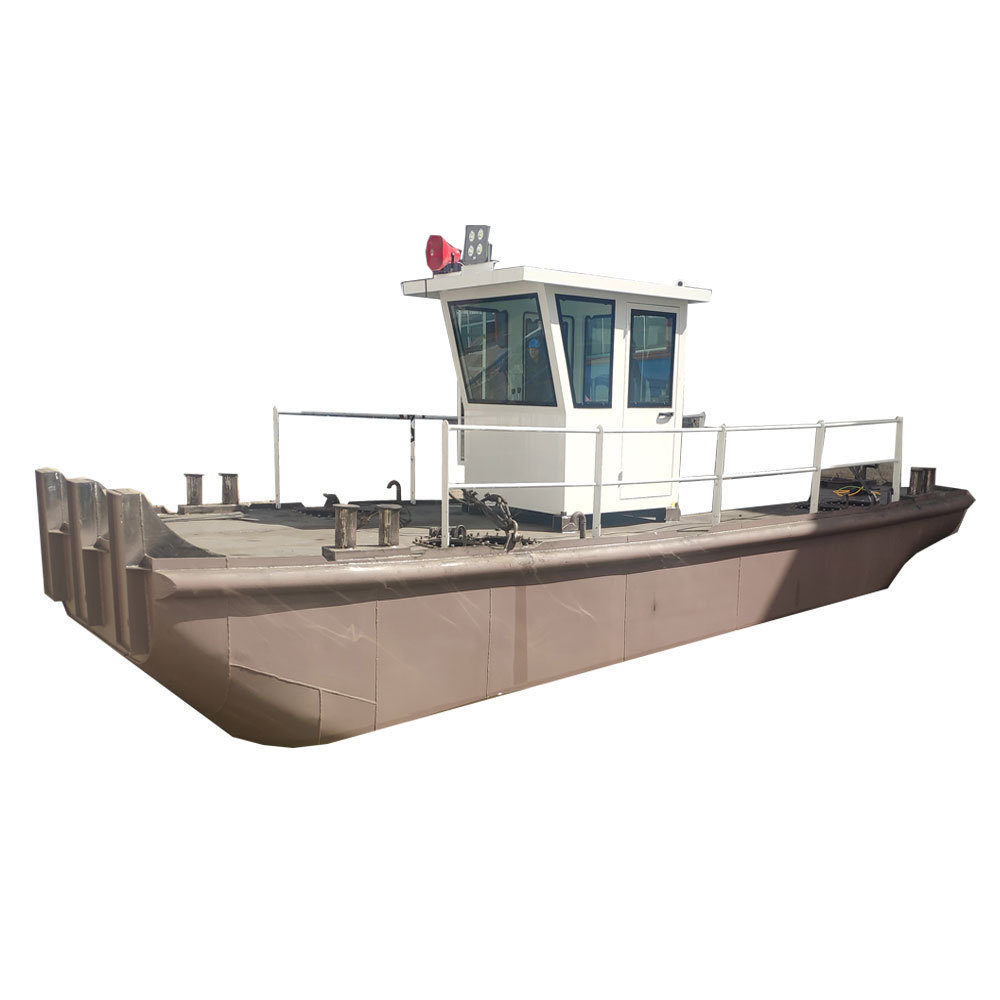 Chinese Tugboat Manufacturer Small Barge With Crane Service Boat For Dredger