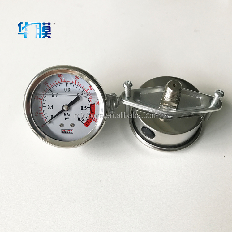 Factory price water pressure gauge digital / lpg gas pressure gauge with glycerin filled