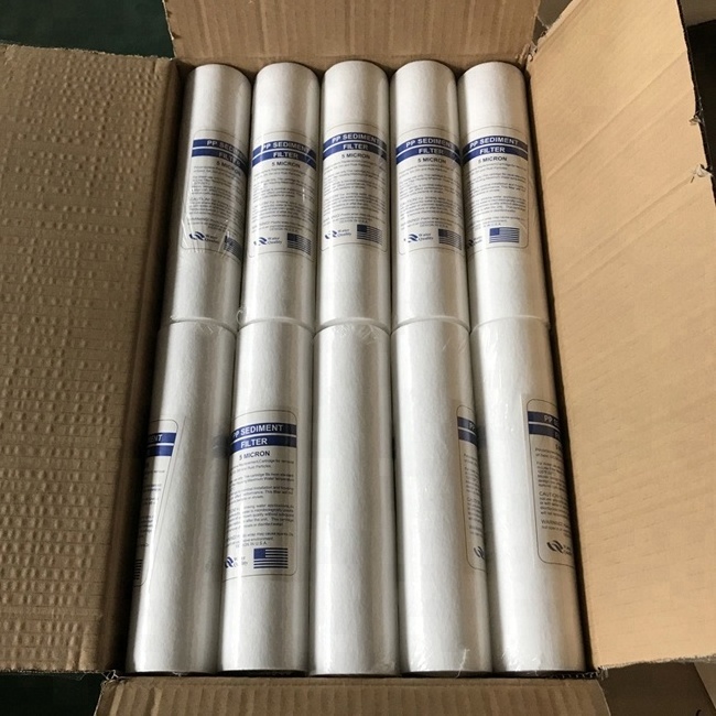 5 inch 10'' 40'' pp sediment filter cartridge with 1 micron