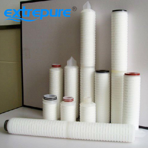 Factory price hydrophobic pp / nylon membrane filter cartridge 0.22 micron pleated water filter