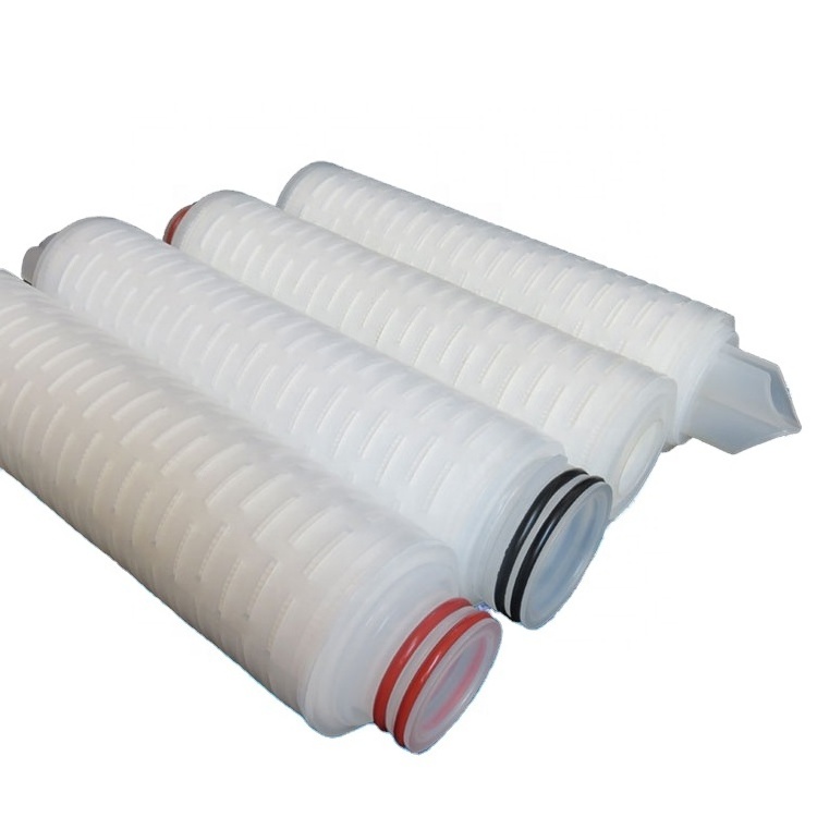 Factory price hydrophobic pp / nylon membrane filter cartridge 0.22 micron pleated water filter