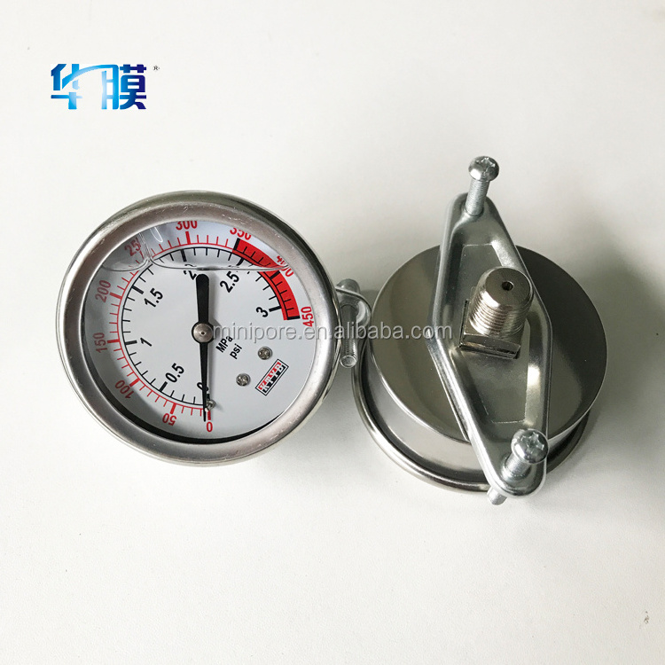 Factory price water pressure gauge digital / lpg gas pressure gauge with glycerin filled