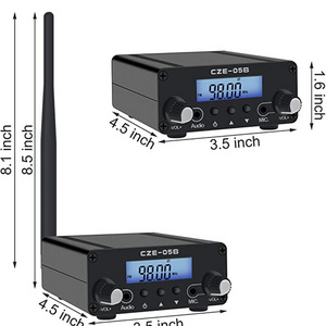 FM Transmitter for Church,76~108MHz Digital LCD Wireless Stereo Broadcast with Antenna, Built-in PLL FM Transmitter Radio Stereo