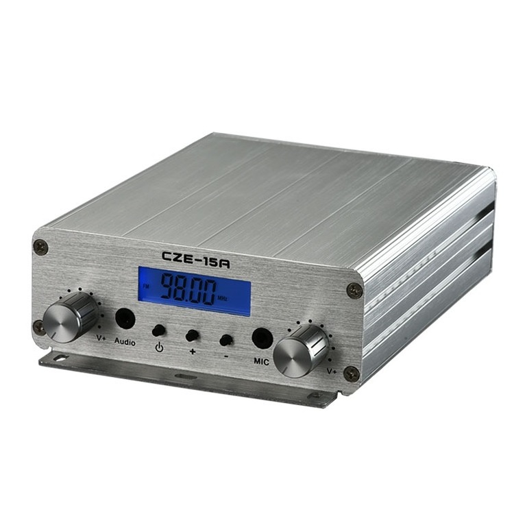 CZE-15A 2/15W FM Transmitter Stereo Broadcast Station for Drive-in Church Cinemas Long Range Transmitter