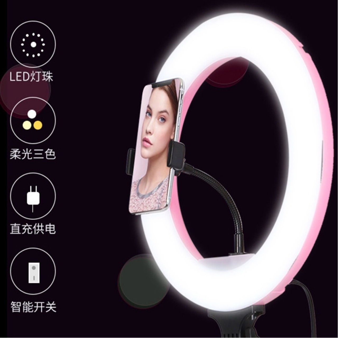 Hot M320 32cm Beauty Photo Salon Light Ring Photography Rotate Ring Light for Tiktok Youtube