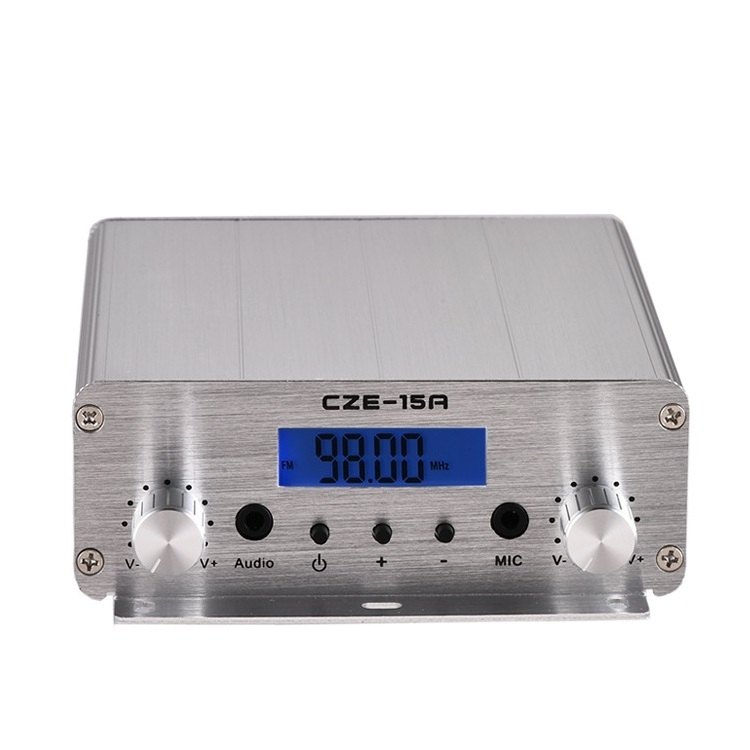 CZE-15A 2/15W FM Transmitter Stereo Broadcast Station for Drive-in Church Cinemas Long Range Transmitter