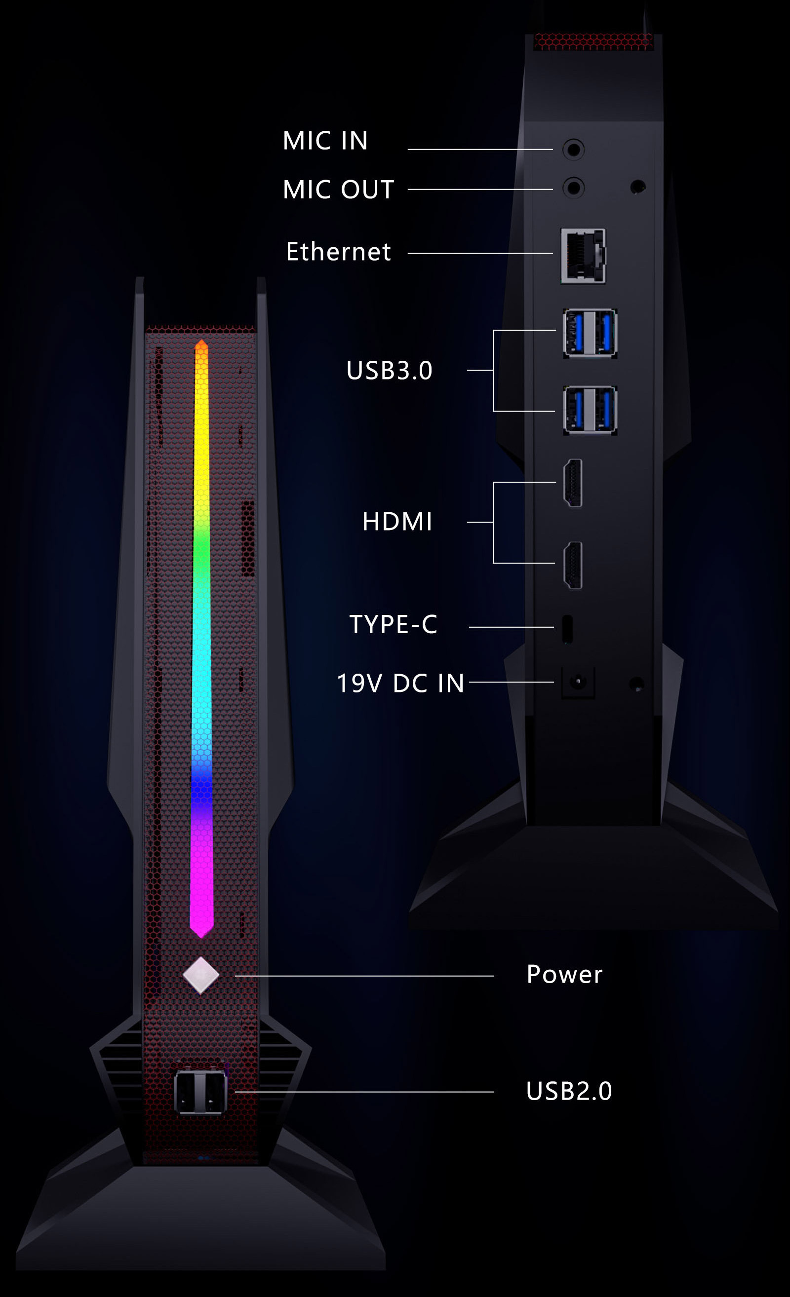 2023 mini gamer pc In tel Core i9 12900H i7 12700H With Nvi dia RTX3050 Gaming Desktop Computer PCIE 4.0 Wifi 6 BT5.0 Wins 11