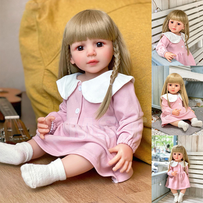 Lifelike Reborn Baby Dolls Feeling Realistic Soft Vinyl Silicone Real Baby Full Body 20 Inch 55CM Unisex Fashion Doll MST 55 CM