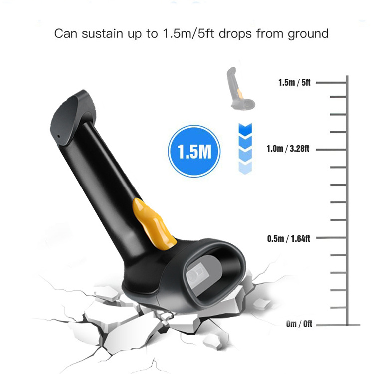 MJ2880 wireless Bluetooth  portable barcode scanner industrial touch barcode readers optional