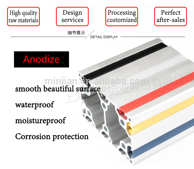 Widespread Application 20 Series Aluminium Profiles 2020 T slot 6 mm Aluminum Extrusion