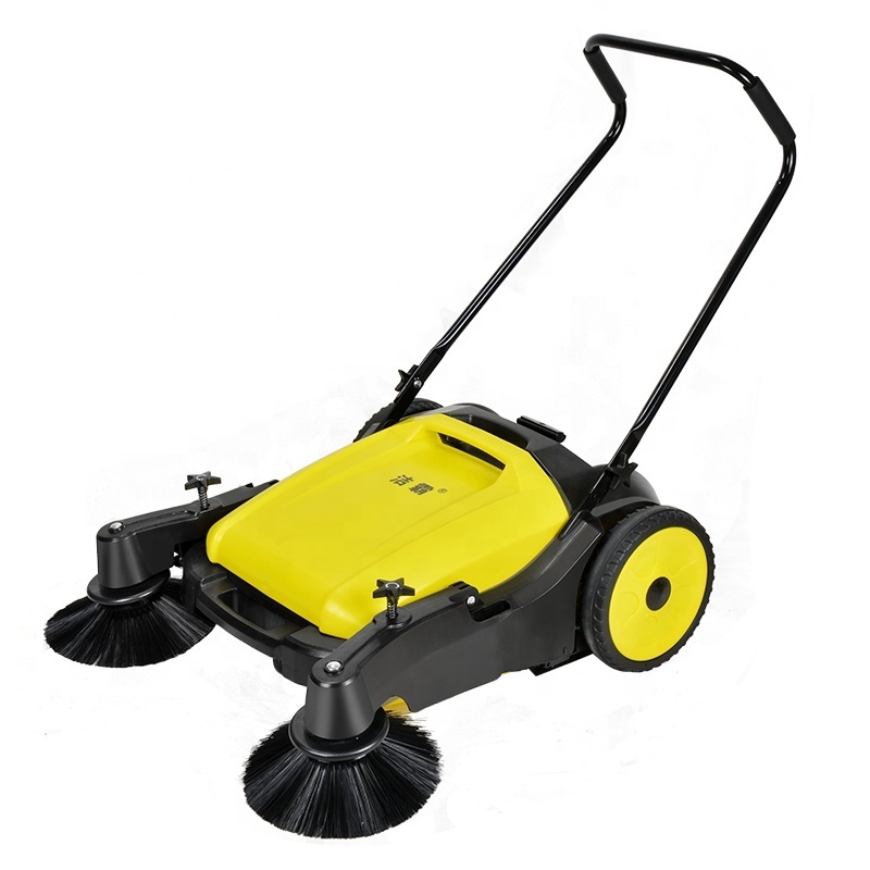 2023 intelligent automatic industrial hand push walk behind road street warehouse outdoor tennis court parking lot floor sweeper