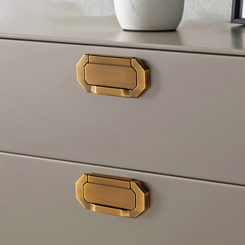 Factory Cheap Price Mediterranean Zinc Alloy Gold Handle Drawer Single Hole Wardrobe Cabinet Door Art Handle & Knob