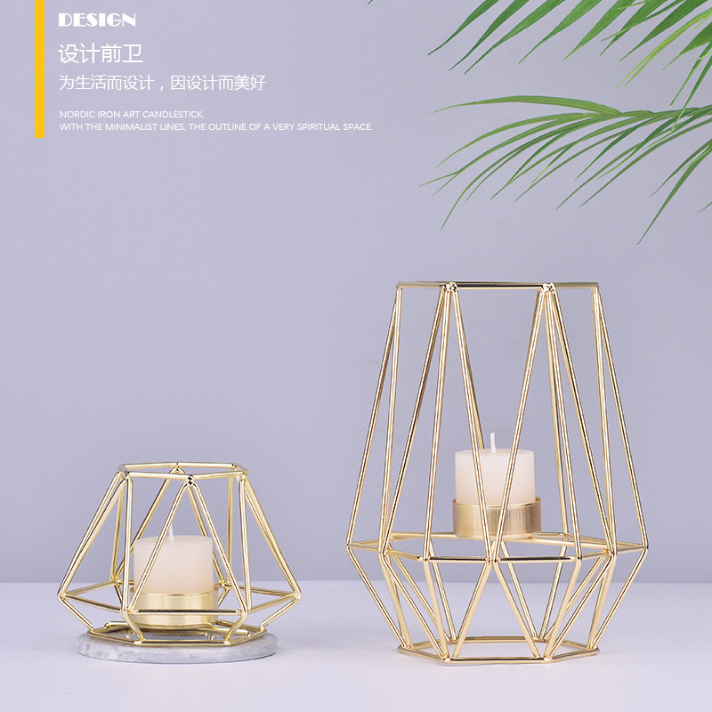 Gold Candle Holders Luxury Metal Tea Light Wedding Christmas Dining Room Candle Holder For Coffee Table Decorative Centerpiece