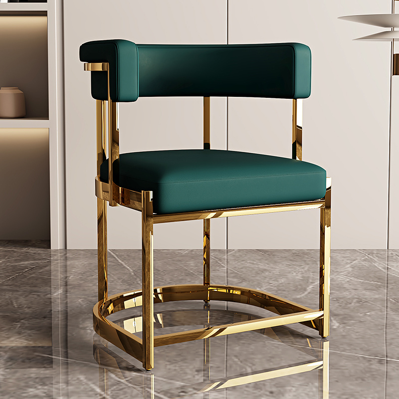 Dining Chair Leather Metal Cheap Indoor Wholesale Home Furniture Modern Gold Nordic Luxury Restaurant Dinning Dining Room Chairs