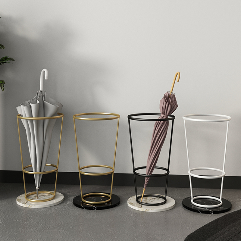 Metal Display Holder Rack Marble Umbrella Stands Gold with Stand Heavy Big Hotel Base Steel Iron Frame Structure Art Black