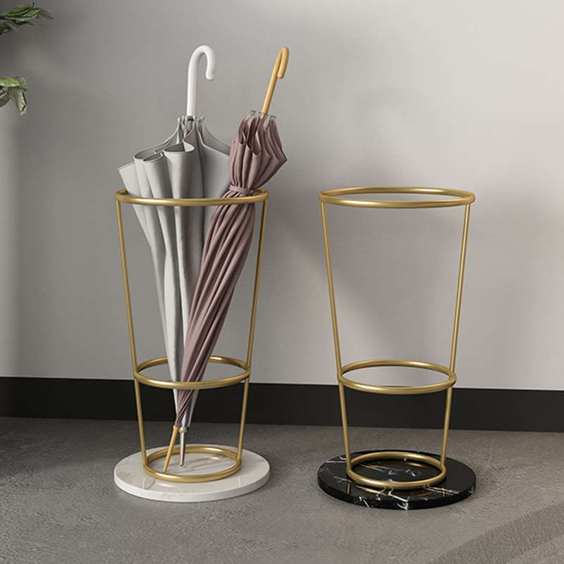 Metal Display Holder Rack Marble Umbrella Stands Gold with Stand Heavy Big Hotel Base Steel Iron Frame Structure Art Black