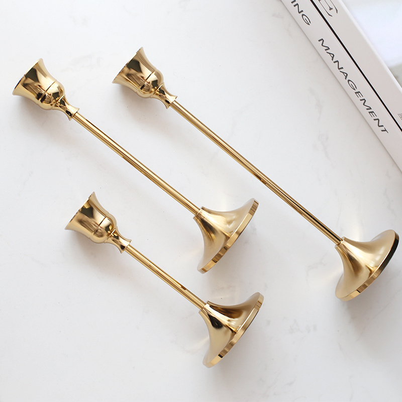 Candle Holders Hanging Nordic Set Geometric Wedding Tapered Gold Votive Candlesticks Holder Metal Candle Stand For Home Decor