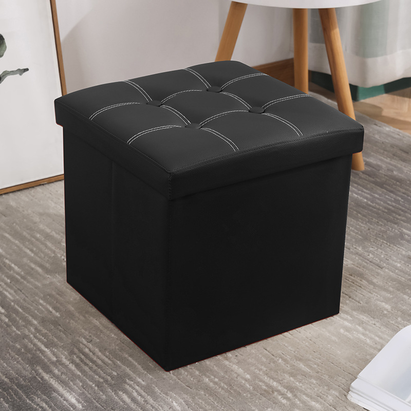 Stool Modern Indoor Home Luxury Foot Step Dining Living Room Furniture PU Chairs Storage Leather Ottoman Bench Folding Stools