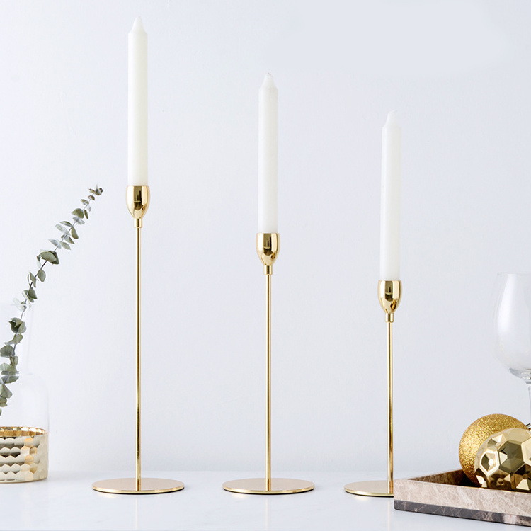 Candle Holder Nordic Modern Tealight Taper Stick Wedding Home Decorative Other Candlestick Brass Luxury Gold Metal Candle Holder