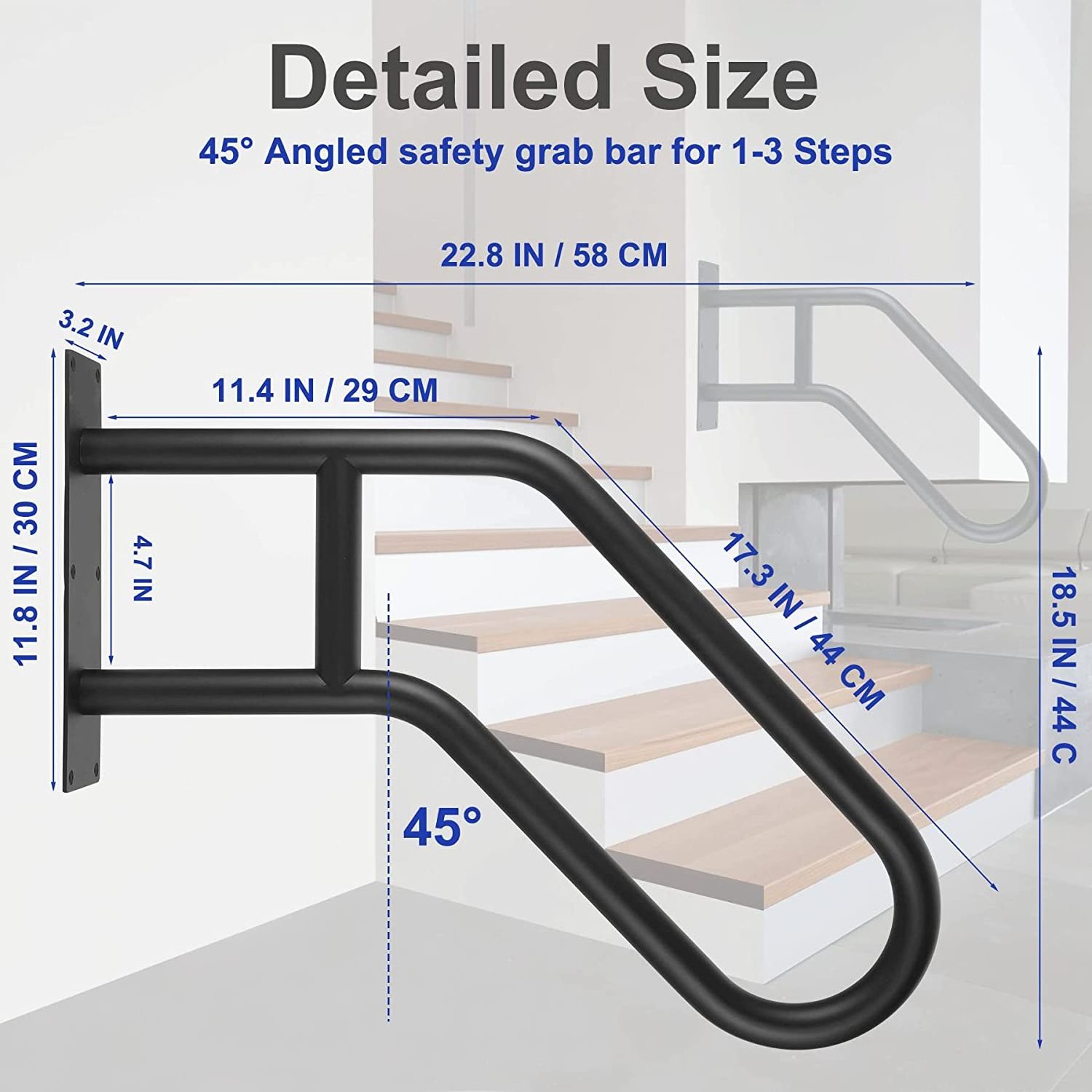 Handrails Design Steel Brackets Indoor Outdoor Staircase Wrought Iron Railings Balustrades Stairs Hand Railing Metal Handrails