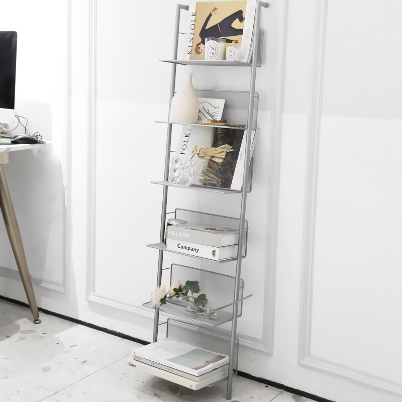 Bookcases Tall Ladder Modern Living Room Furniture Open Standing Storage Rack Holder Home Metal Bookshelf Bookcases Book Shelf