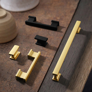 Handles Black Luxury Metal Modern Gold Cupboard Wardrobe Pull Window Drawer Door Knobs Furniture Handles For Kitchen Cabinet