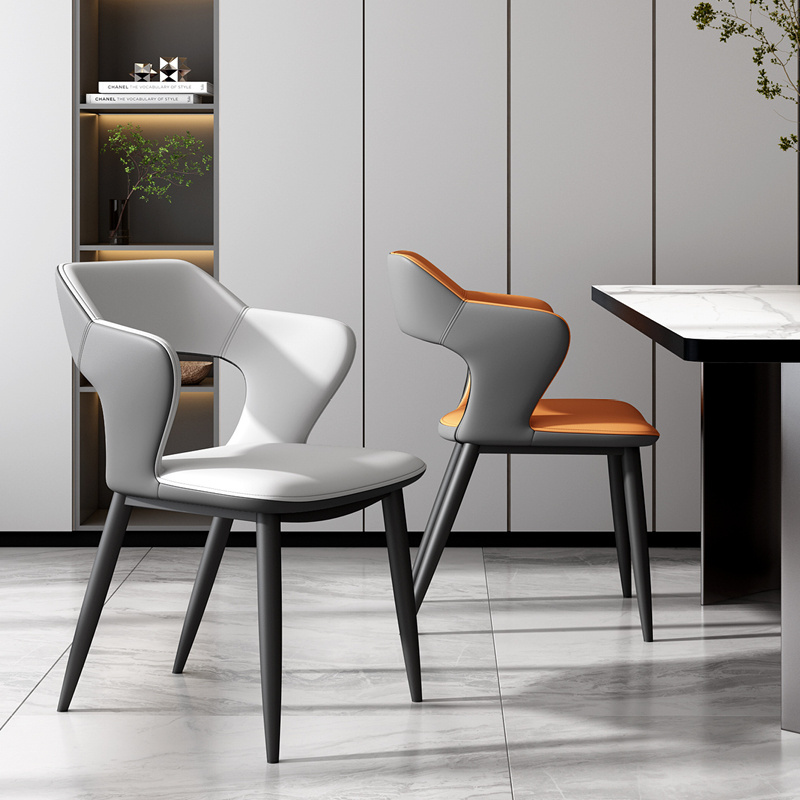 Dining Chair Luxury Cheap Dinning Home Restaurant Set Room Furniture Nordic Modern Dining Chairs Metal Leather For Dining Table