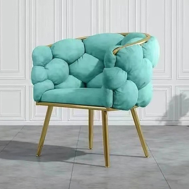 Home Chair Gold Luxury Cheap Nordic Modern Metal Fabric Sofa Sets Velvet Wing Waiting Lounge Accent Furniture Living Room Chairs