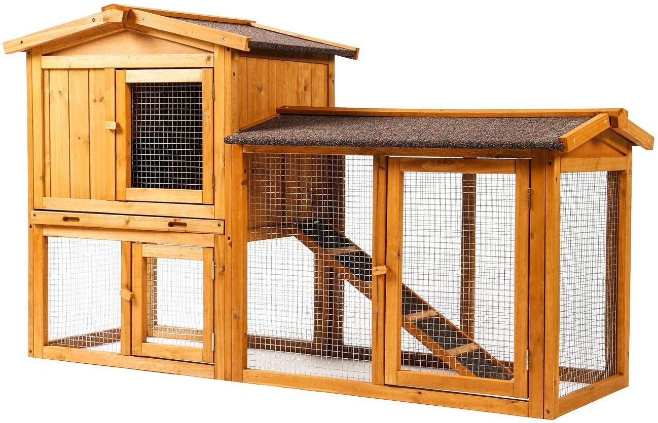 Wooden Pet House Chicken Coops Chicken Cages Outdoor Rabbit Hutch Hen Cage With Vent Door