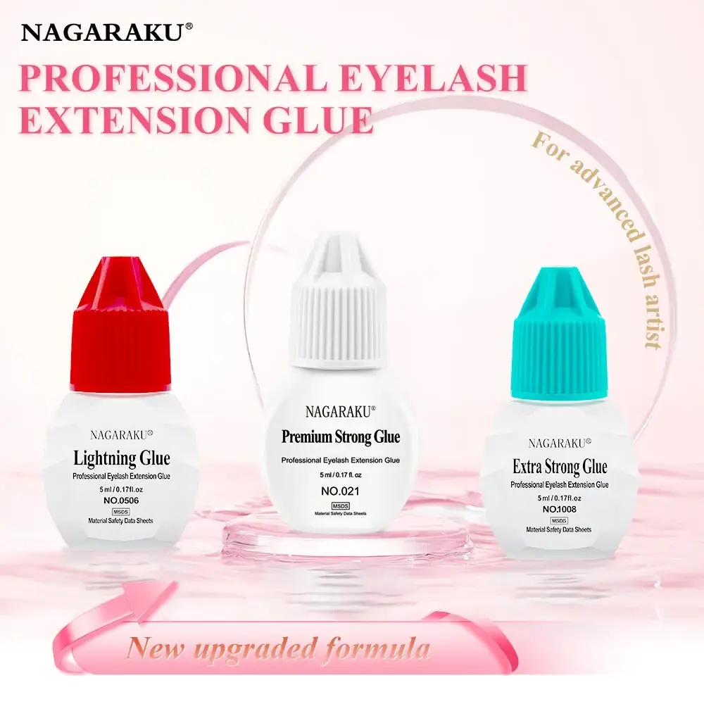 NAGARAKU Eyelash Extension fast drying glue 5ml No Simulation Low Smell Fast Drying Magnetic Eyelashes Sticker adhesive