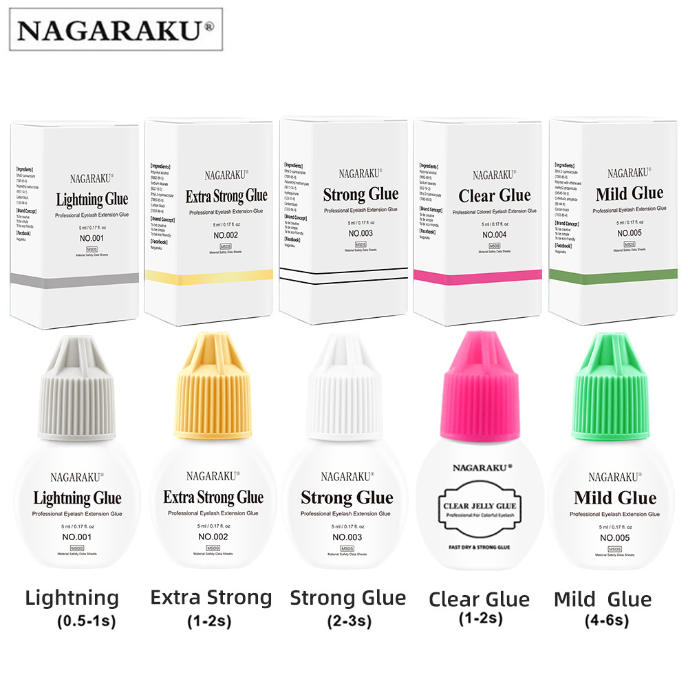 NAGARAKU eye lash glue professional Glue for Lashes Eyelash  Low Smell lash primer Fast Dry private label eyelash extension