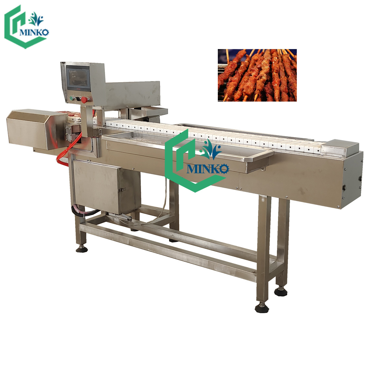 automatic shish kebab making machine turkey kebab meat skewer machinery price