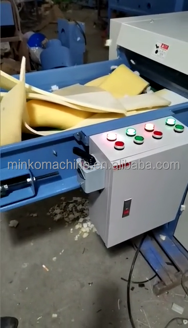 automatic scrap shredded sponge crusher foam waste shredder grinding machine price