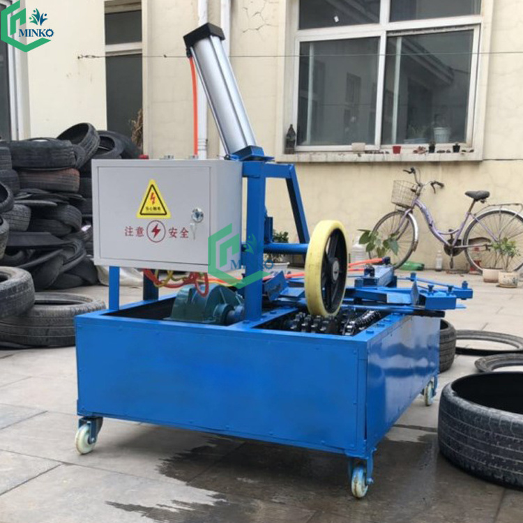 myanmar waste otr tyre cutter used scrap tire cutting recycling machine