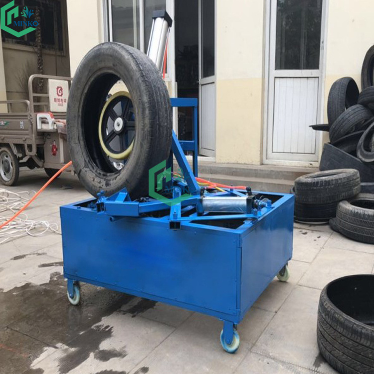 myanmar waste otr tyre cutter used scrap tire cutting recycling machine