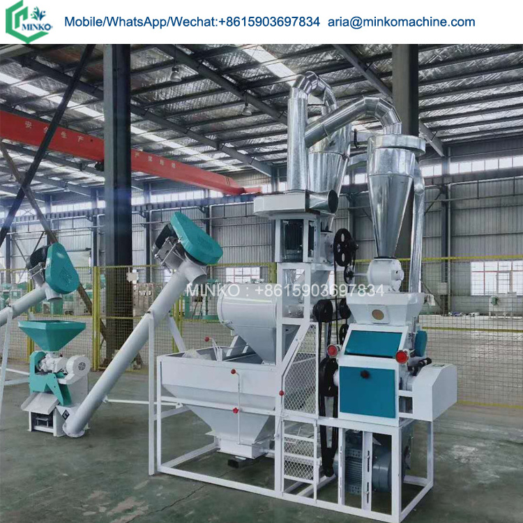 Grain corn flour mill maize milling machine wheat flour making production process line machinery equipment plant